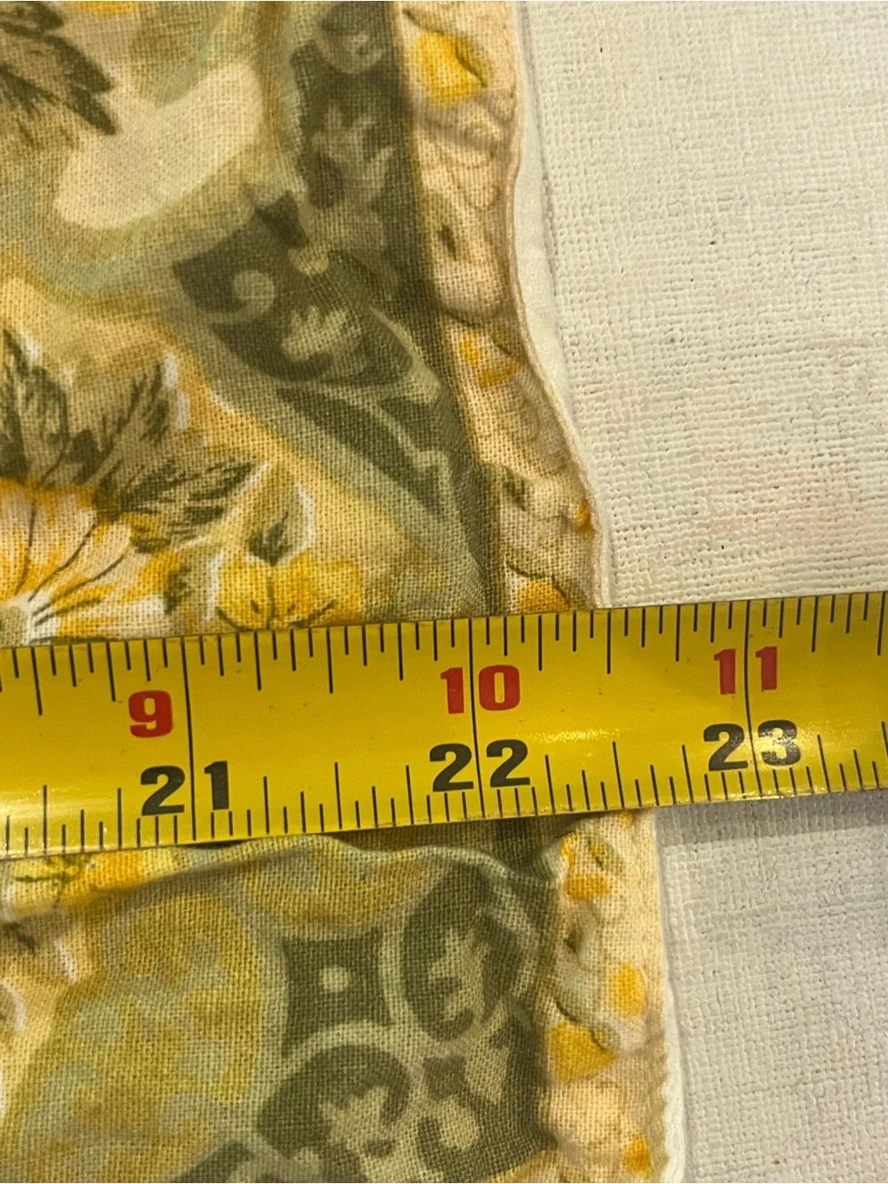 Vintage Yellow and Olive floral square  Pillow Cover. So retro!